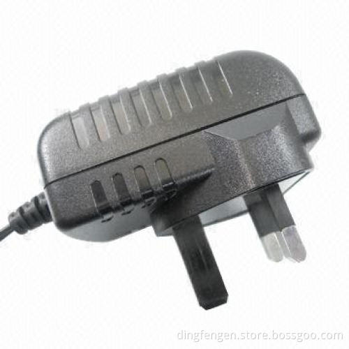 UK plug power adapter, BS, GS and TUV certified, 13.5W power, 5/9/12V output voltage